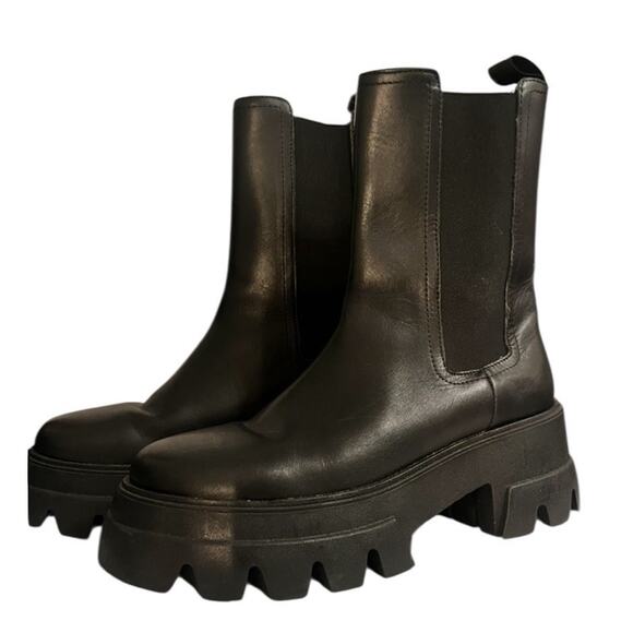 New THURSDAY Boot Co Reign Platform Chelsea Boots •Women 8.5• Leather Handmade - Picture 6 of 10